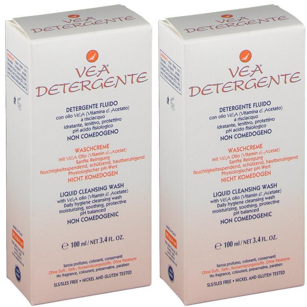 Due confezioni di VEA DETERGENTE Detergente Fluido, 100 ml.
