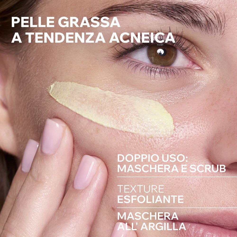 URIAGE HYSEAC Maschera esfoliante pelle grassa, punti neri, pori dilatati con Argilla bianca