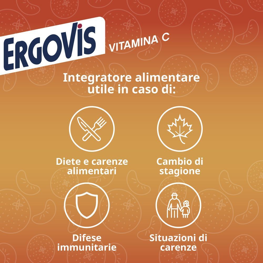 ERGOVIS Vitamina C: integratore utile in caso di cambio stagione e difese immunitarie.