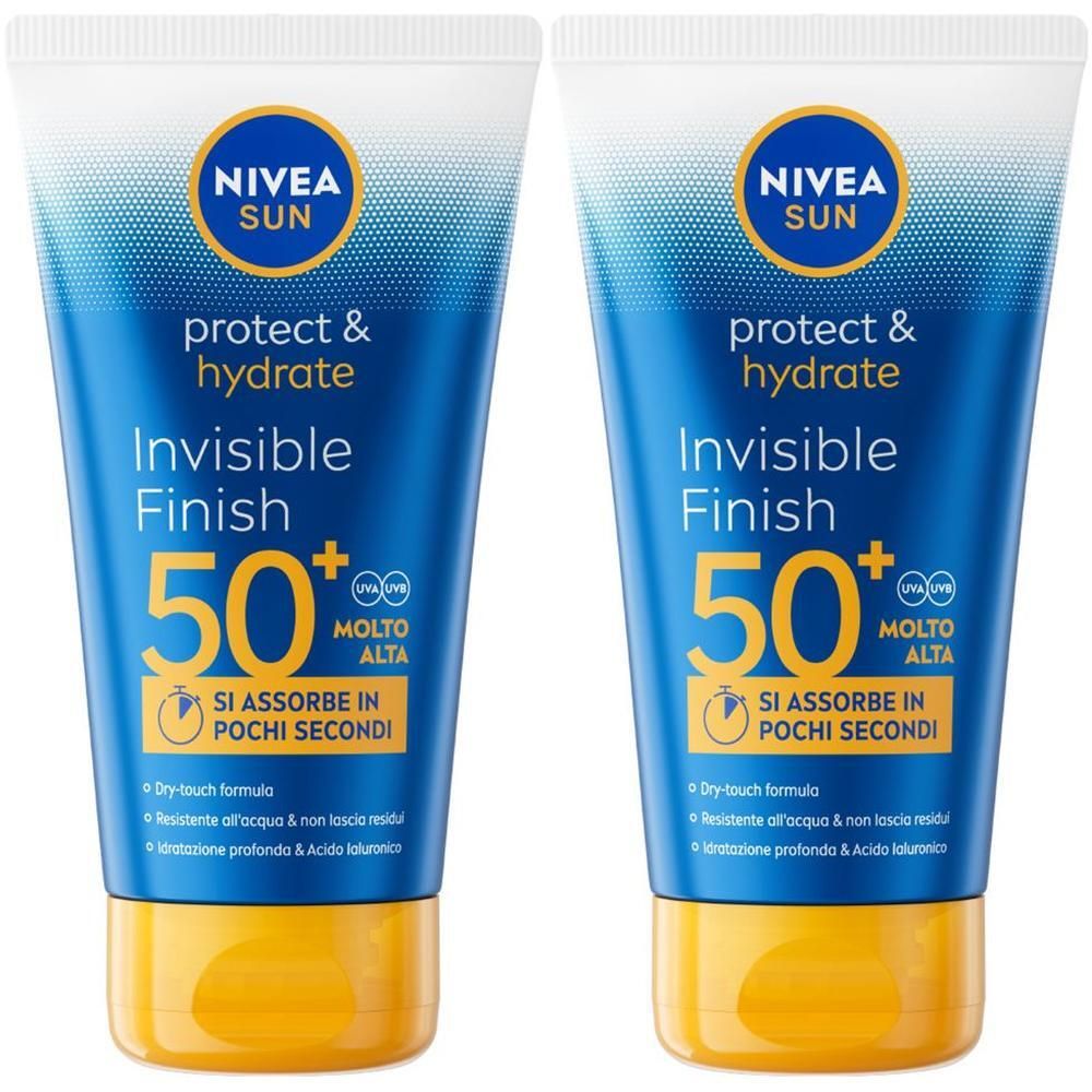 Nivea Sun Protect & Hydrate Invisible Finish SPF 50+ 150 ml, Crema solare 50+ dal finish invisibile