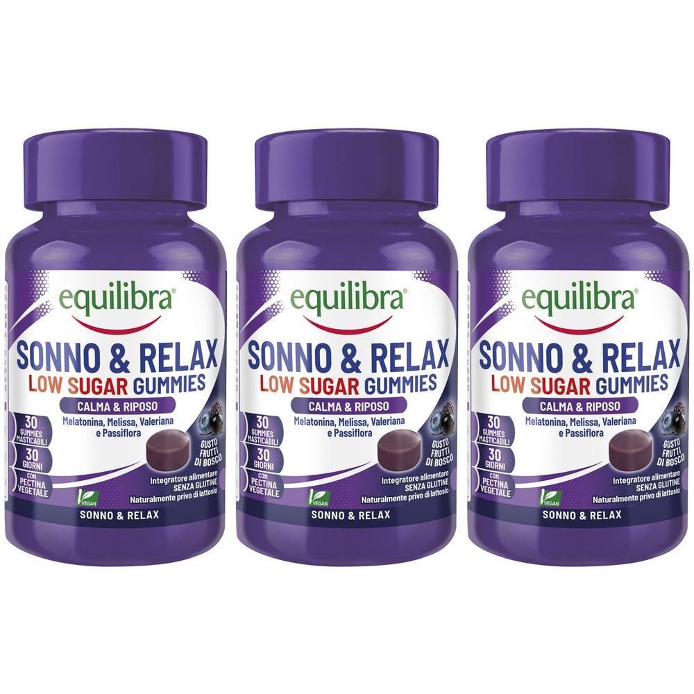Equilibra Sonno & Relax Gummies Low Sugar