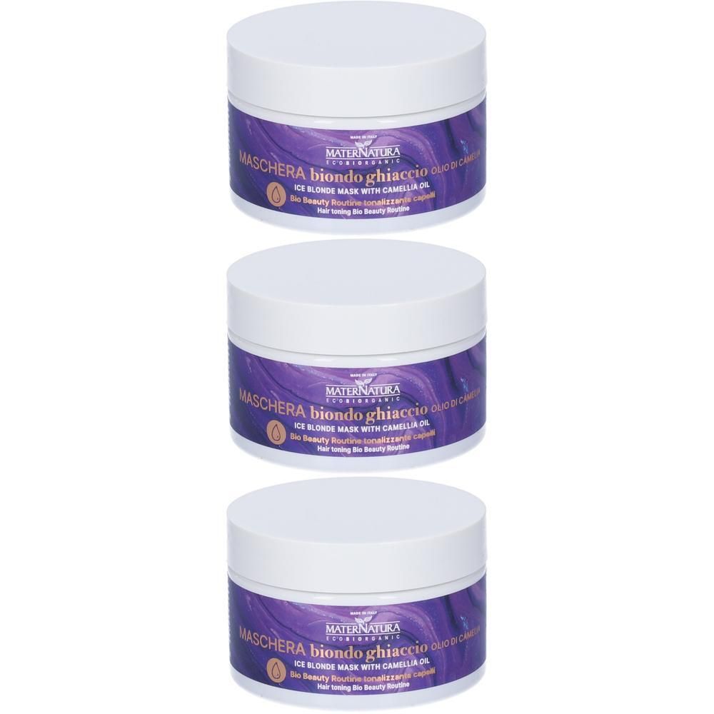 Maschera Tonalizzante Capelli Biondo Ghiaccio all'Olio di Camelia