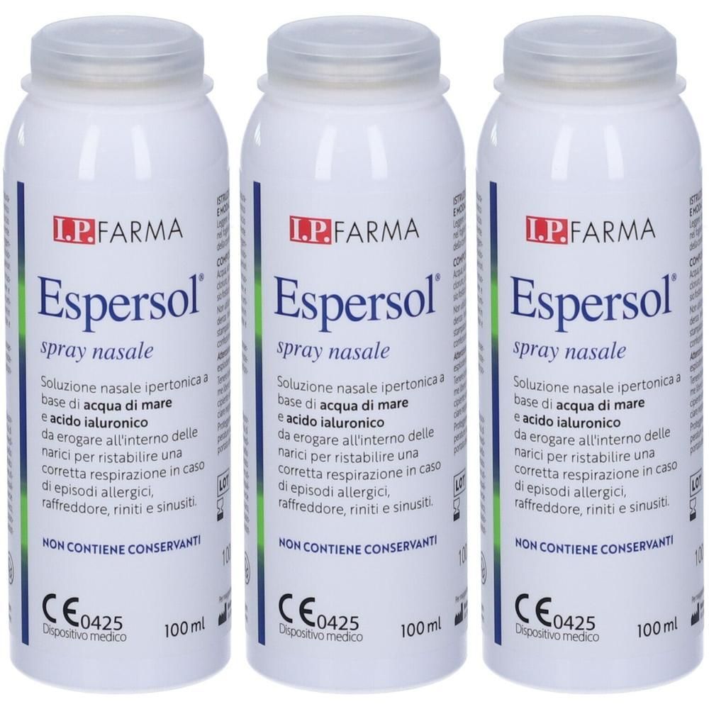 Soluzione Nasale Espersol Spray Ipertonica A Base Di Acqua Di Mare E Acido Ialuronico 0,02% 100Ml