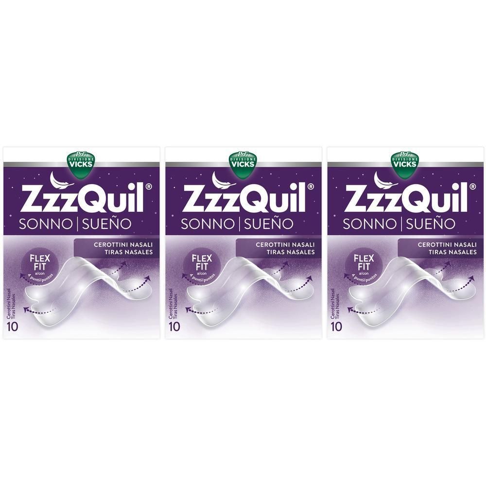 Vicks ZzzQuil Sonno Cerottini Nasali Respira e Dormi meglio