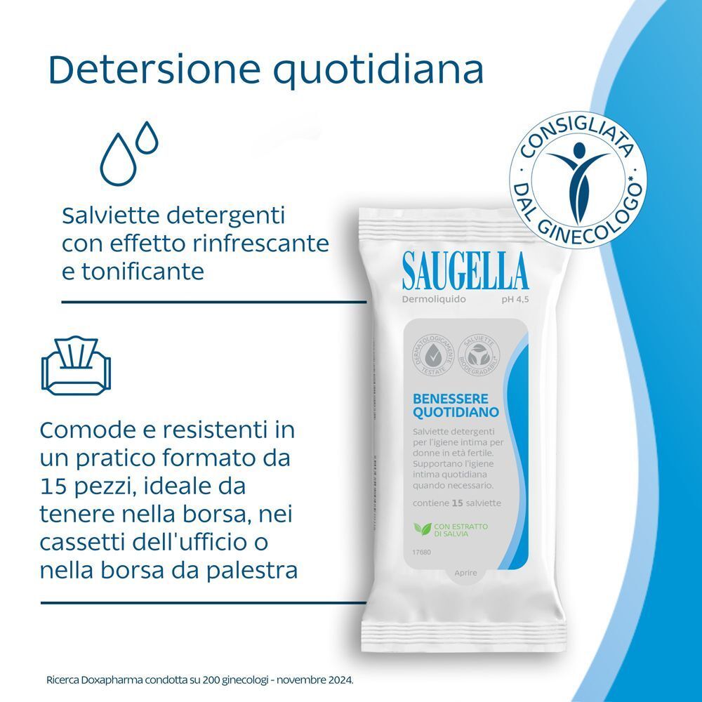 Saugella Dermoliquido Salviette Intime