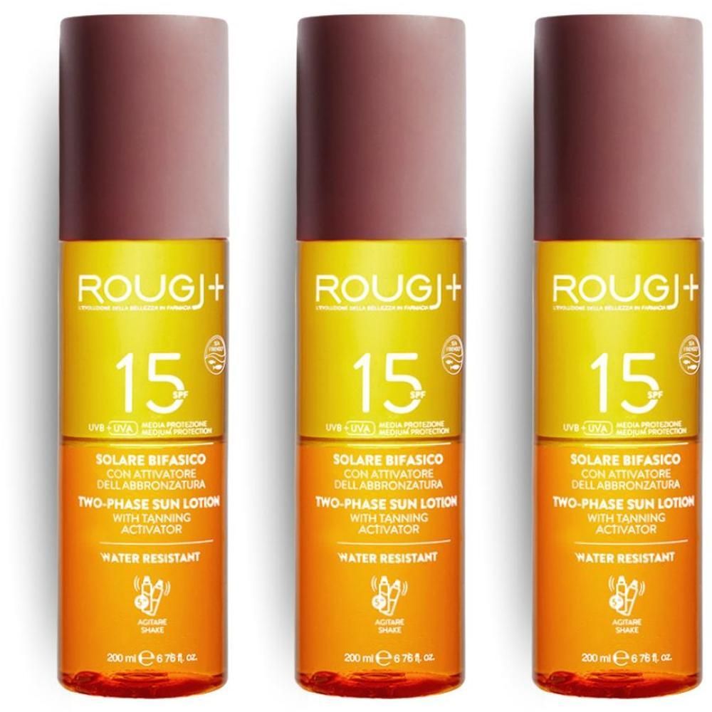 Rougj Solare Bifasico SPF15 con attivatore di melanina