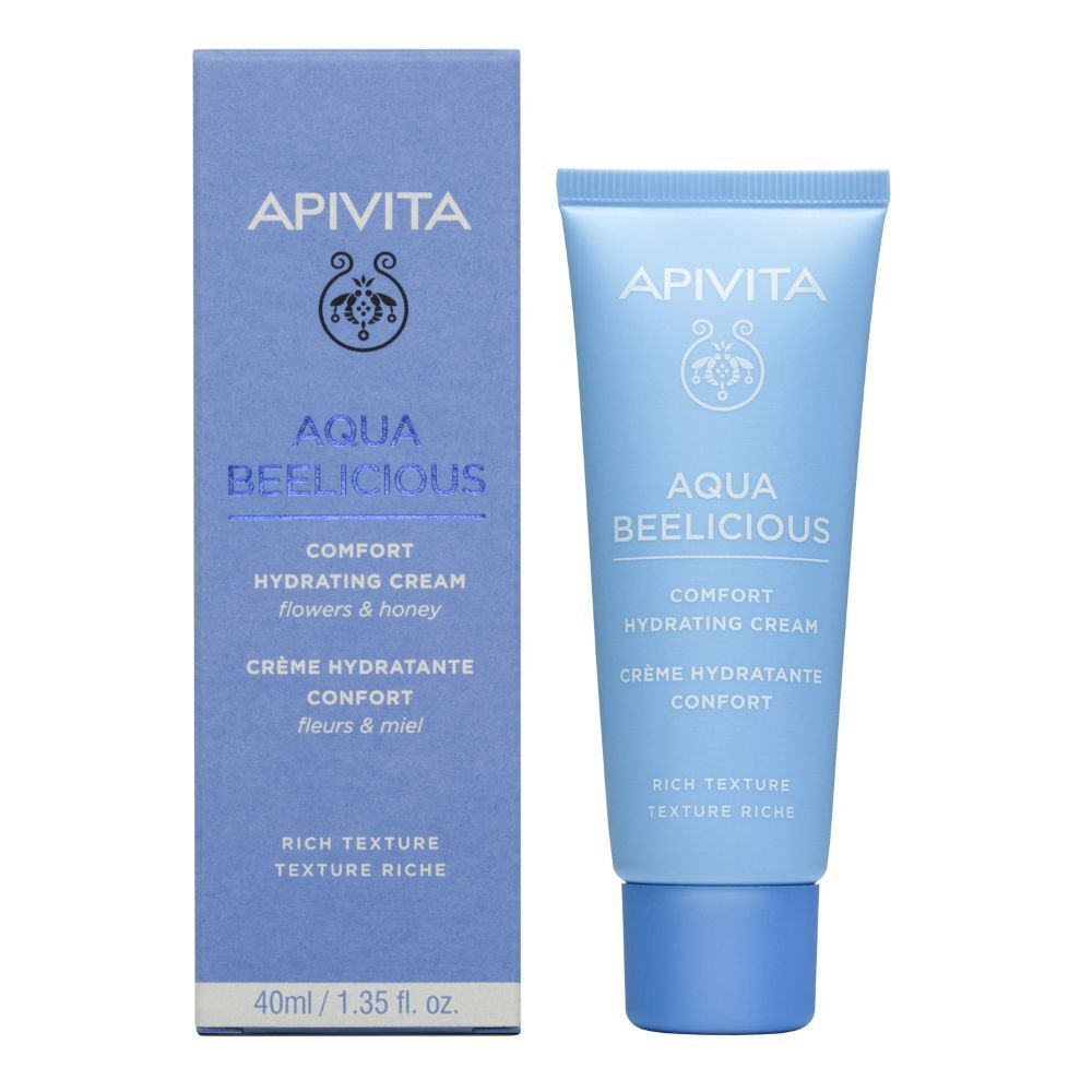 Crema idratante APIVITA Aqua Beelicious 40ml e la sua confezione.
