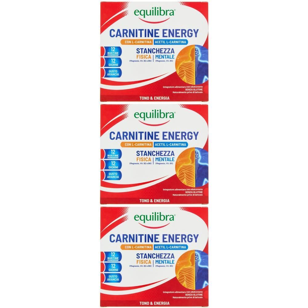Equilibra Carnitine Energy Bustine Gusto Arancia - Risparmia il 10% con il codice: equilibra1026