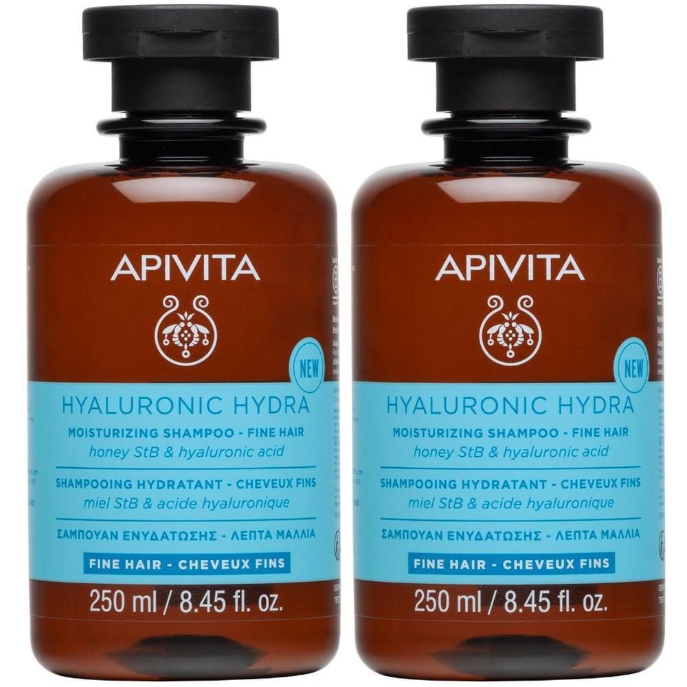 Apivita Hyaluronic Hydra Shampoo Idratante con Acido Ialuronico per capelli fini e secchi