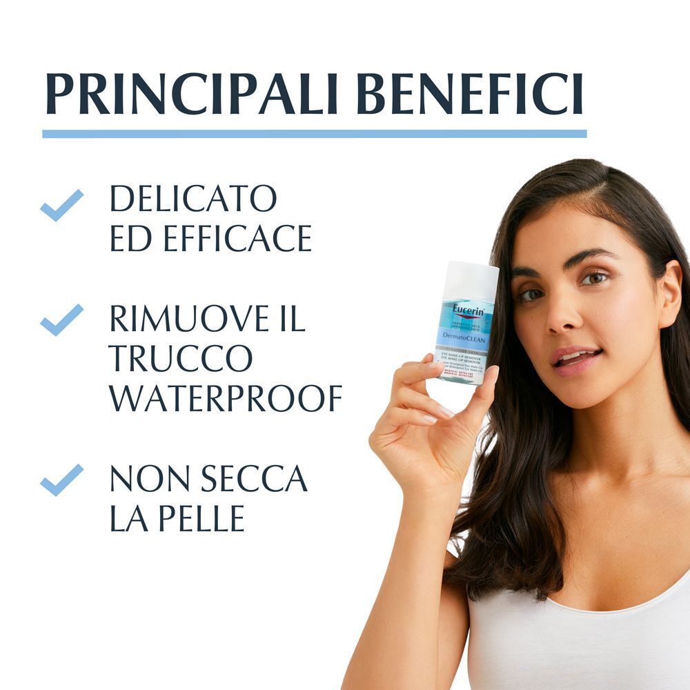 Eucerin Dermatoclean Struccante Occhi Waterproof 125 ml trattamento