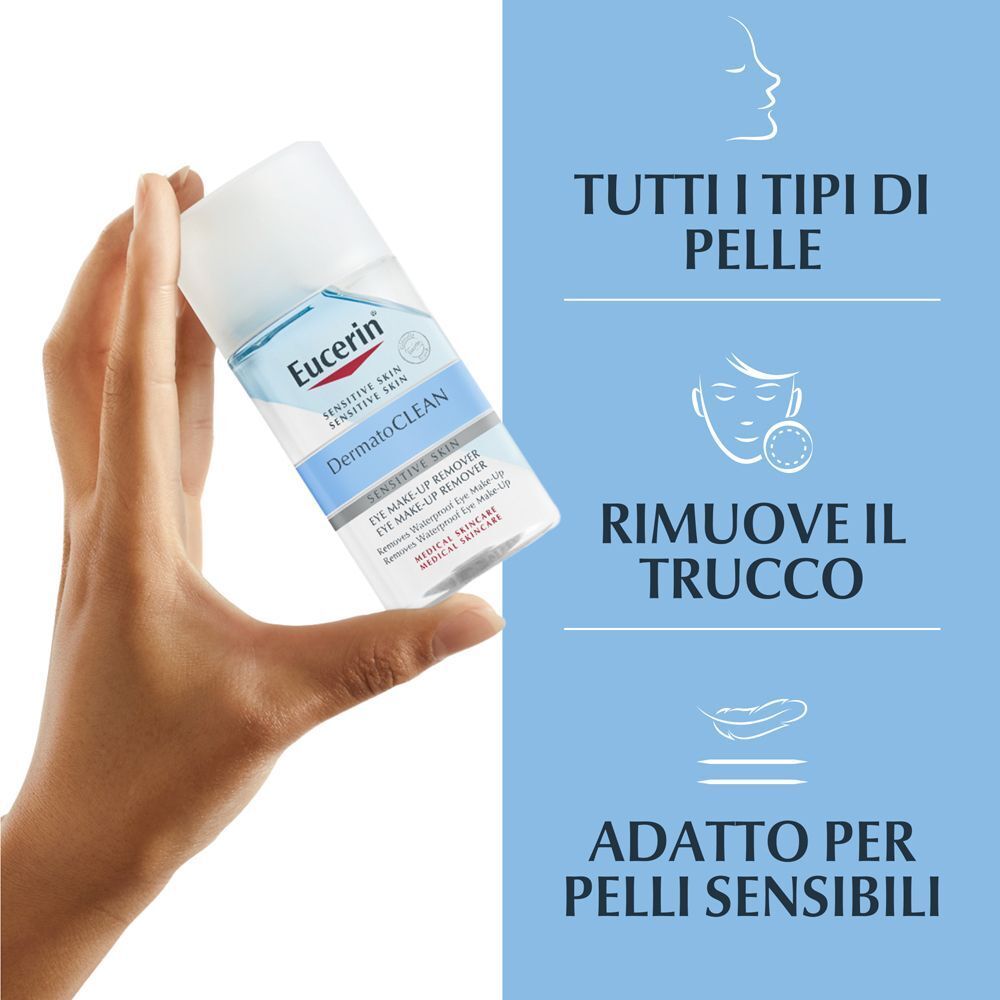 Eucerin Dermatoclean Struccante Occhi Waterproof 125 ml trattamento