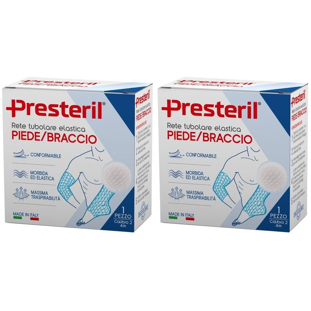 PRESTERIL Rete tubolare elastica N. 2 Piede/Braccio 4 m tesi