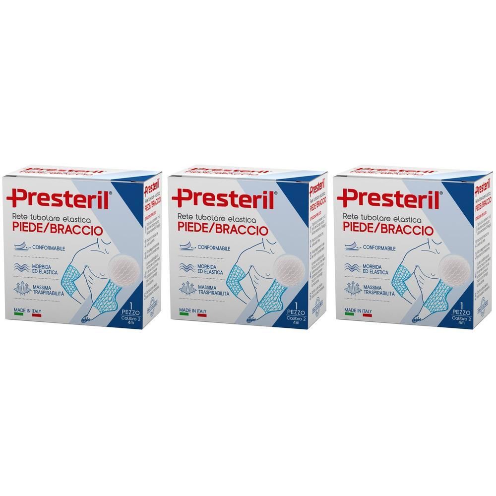 PRESTERIL Rete tubolare elastica N. 2 Piede/Braccio 4 m tesi