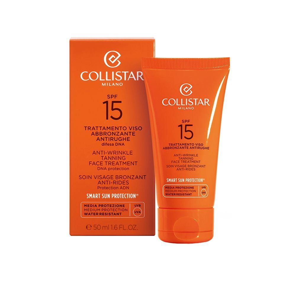 Collistar Trattamento Viso Abbronzante Antirughe SPF15 con scatola.