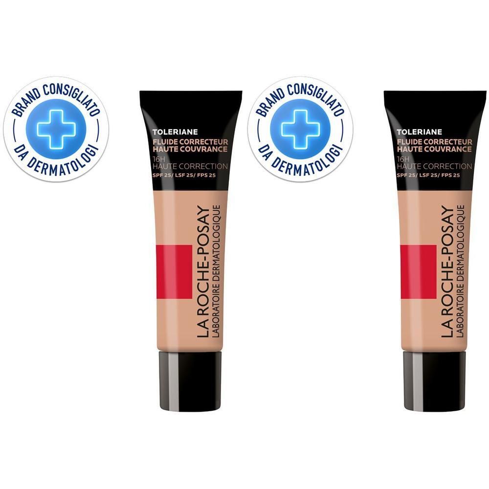 Due tubi di fondotinta fluido La Roche-Posay Toleriane. Con sigillo del dermatologo.