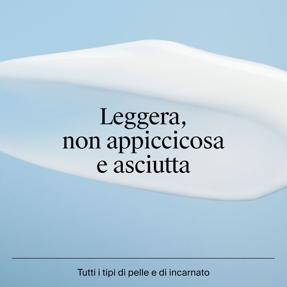 Testo: "Leggera, non appiccicosa e asciutta".