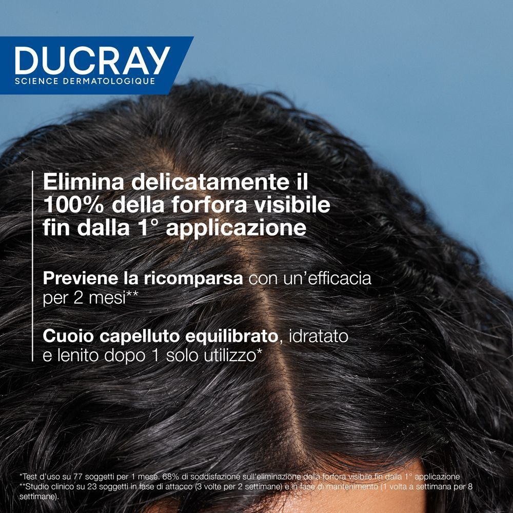 Ducray Kelual Squanorm Shampoo Antiforfora Trattante Idratante Forfora Secca 400ml, Elimina 100% della forfora, Azione anti-ricomparsa, Cuoio capelluto secco
