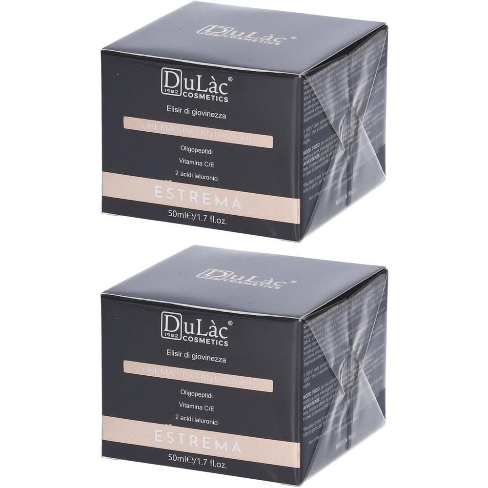 Due scatole di crema viso Dulàc Cosmetics Estrema, 50ml.