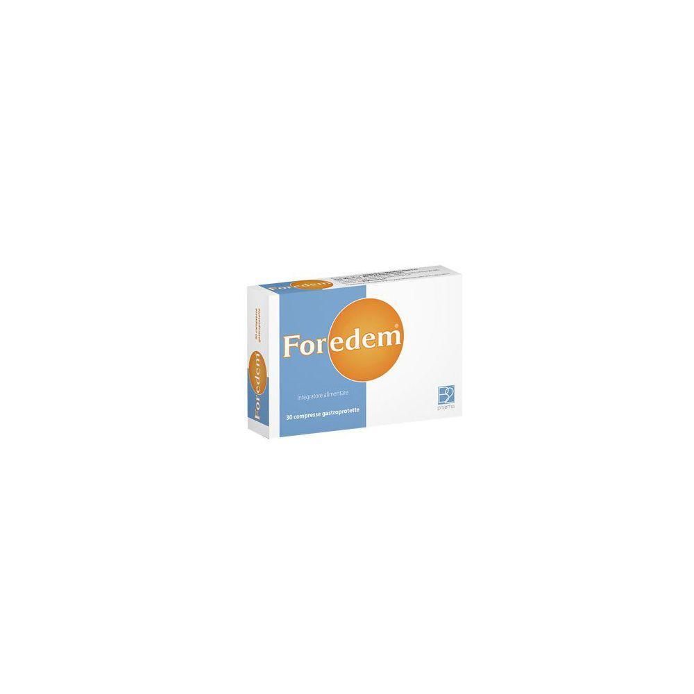 Foredem 30 Compresse Gastroprotette confezione con design blu e bianco, cerchio arancione.