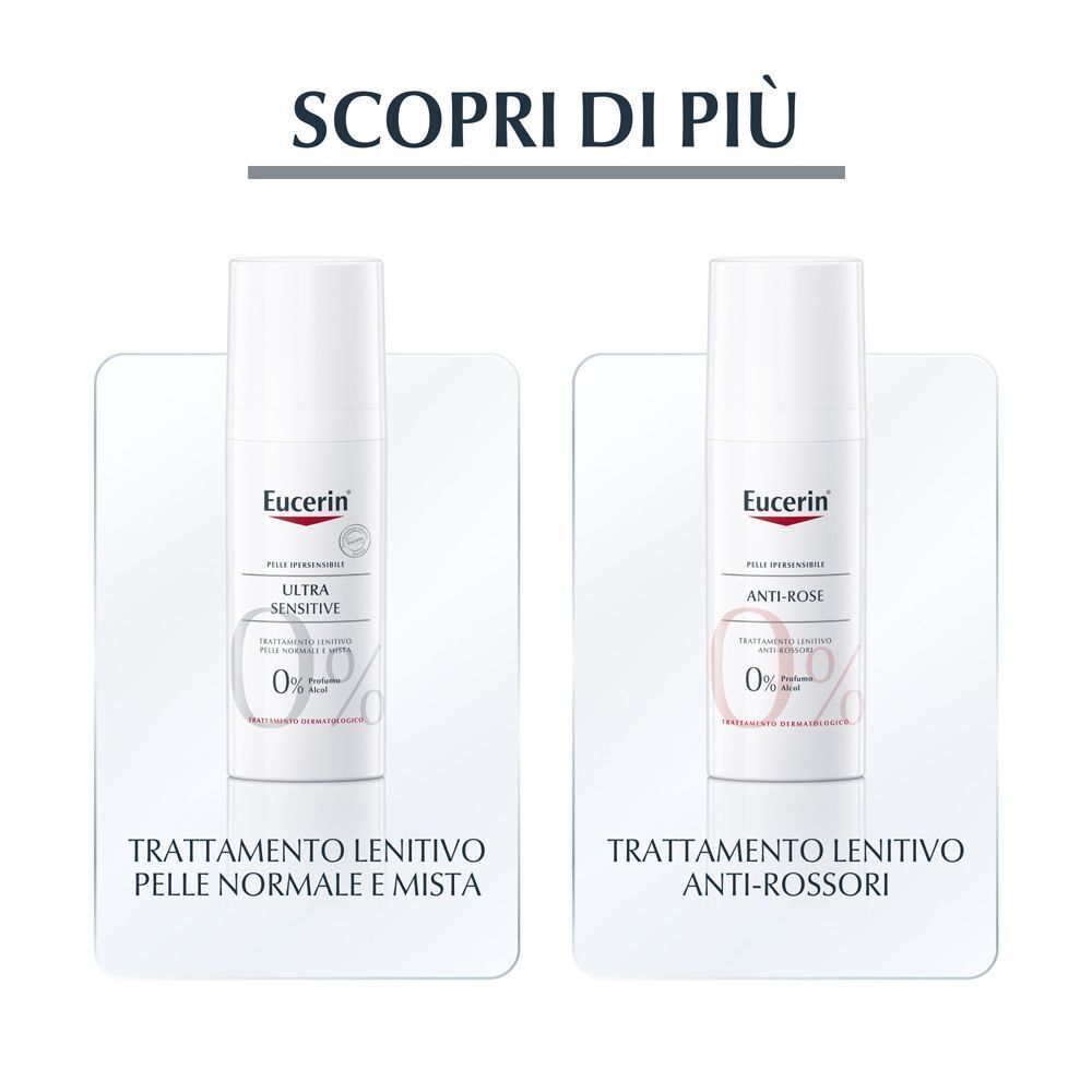 Eucerin UltraSENSITIVE per pelle normale/mista e anti-rossori.