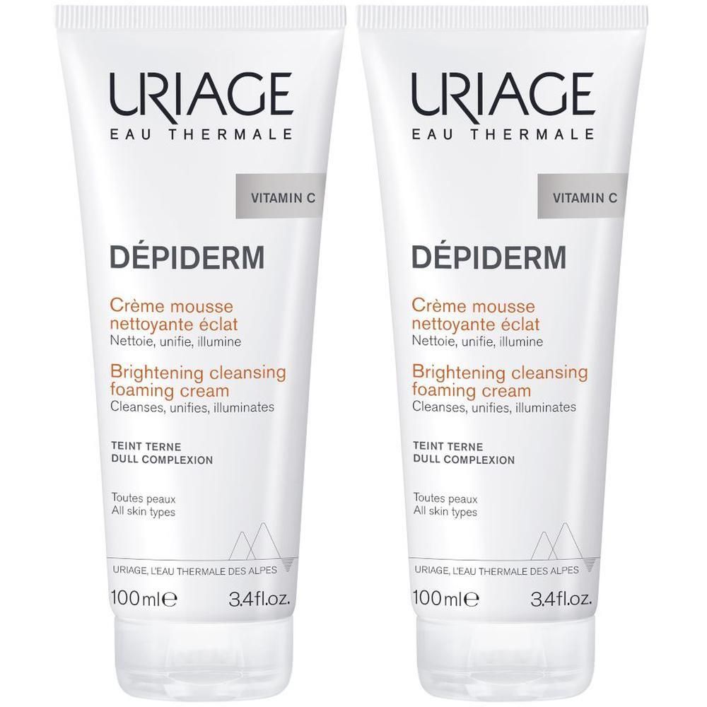 URIAGE DEPIDERM Crema mousse detergente viso anti-macchie illuminante, con Niacinamide