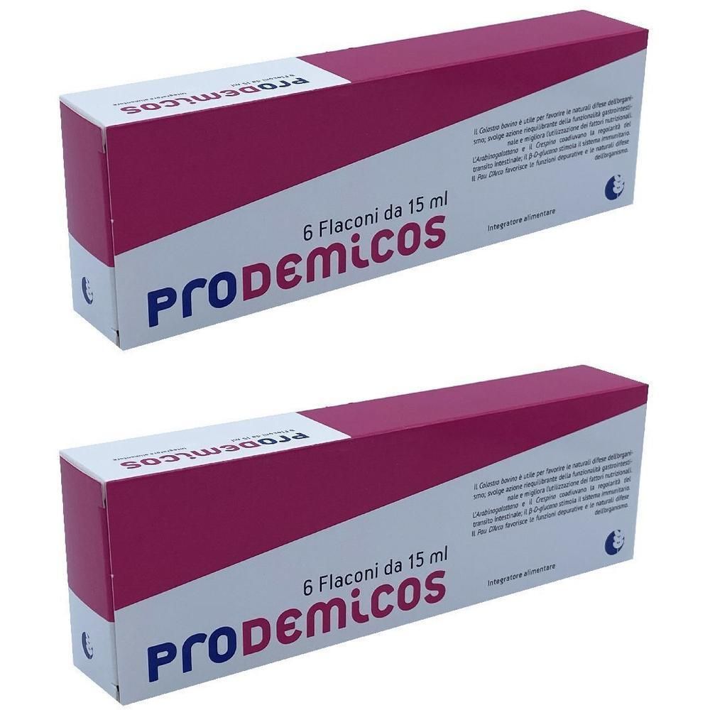 Due confezioni Prodemicos, 6 flaconi da 15 ml ciascuna.