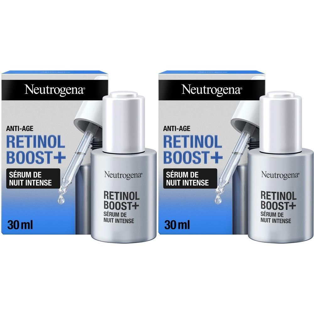 Neutrogena Retinol Boost + Siero Notte Intenso 30 ml, Siero viso con 0,23% Retinolo Puro antirughe