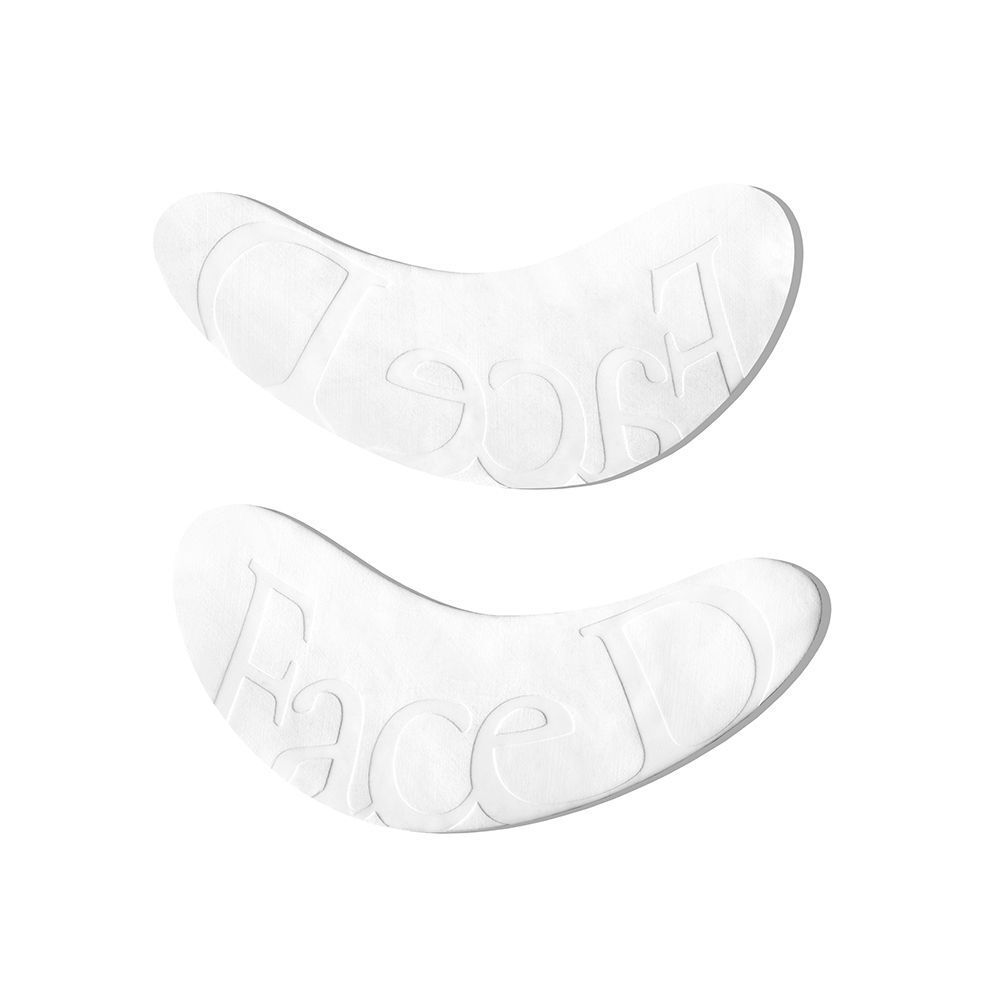 Due patch occhi FaceD con logo in rilievo.