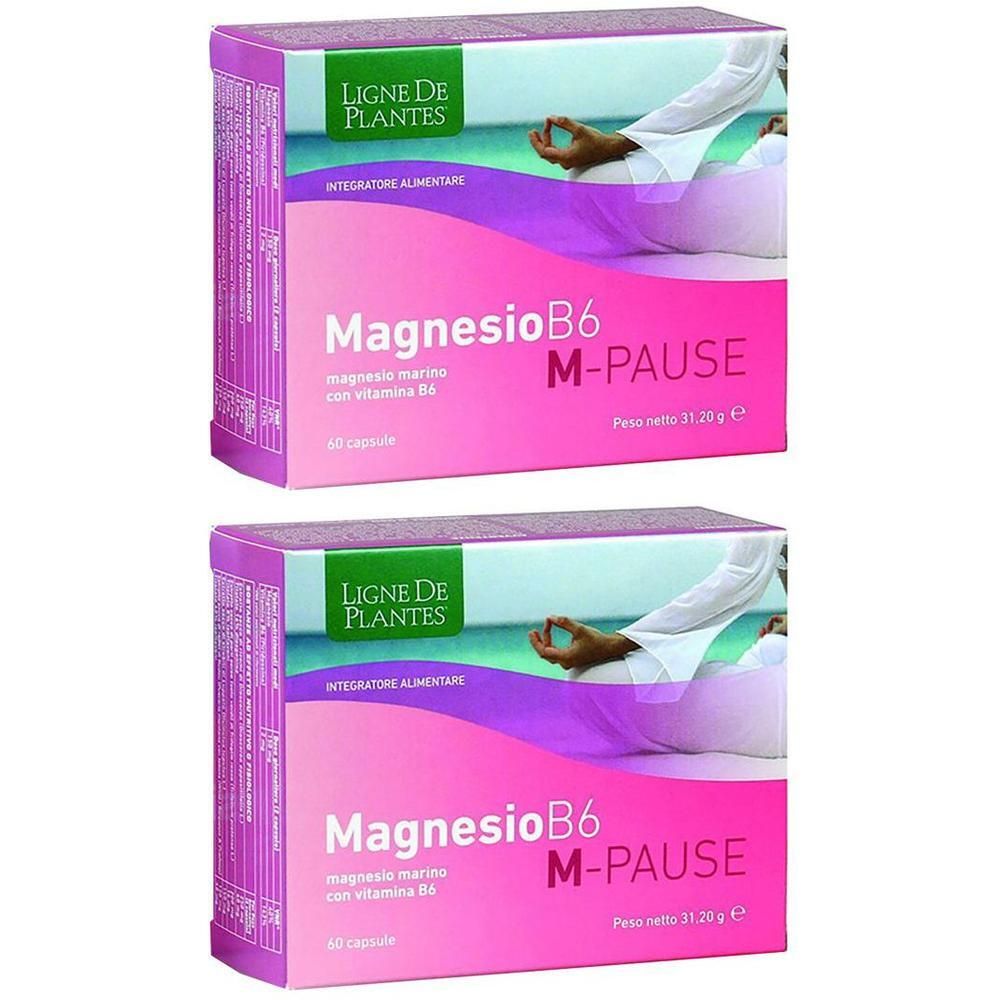 Due confezioni di Magnesio B6 M-PAUSE, integratore alimentare da 60 capsule.
