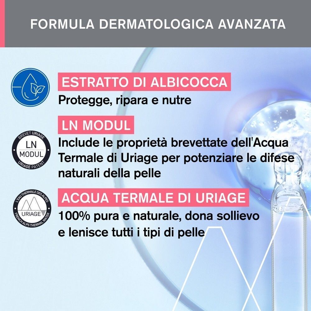 URIAGE Acqua micellare termale pelle sensibile, viso, occhi, labbra, strucca, lenisce