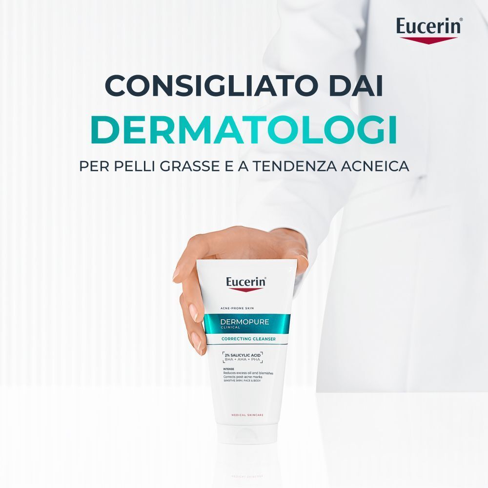 Eucerin Dermopure Correging Cleanser, consigliato dai dermatologi.