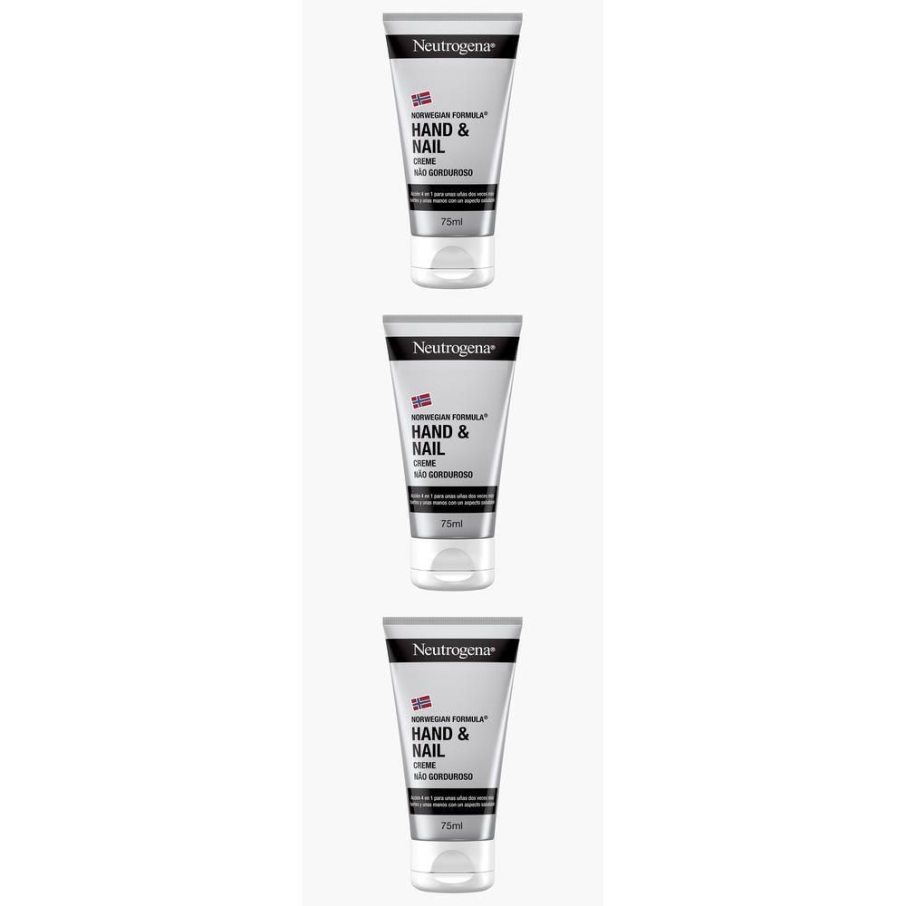 Tre tubi di crema mani e unghie Neutrogena, Formula Norvegese.