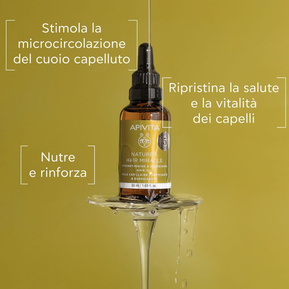 Apivita NATURE'S HAIR MIRACLE Olio Rinforzante e Rivitalizzante Nutre e Rinforza i capelli
