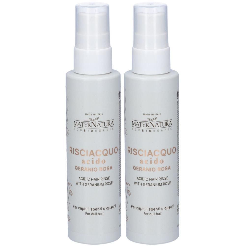 MaterNatura Risciacquo Acido Capelli al Geranio Rosa
