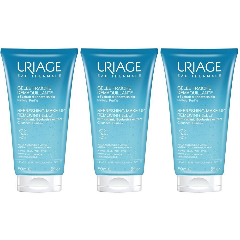 URIAGE Gel detergente struccante fresco viso, pelle sensibile normale o secca