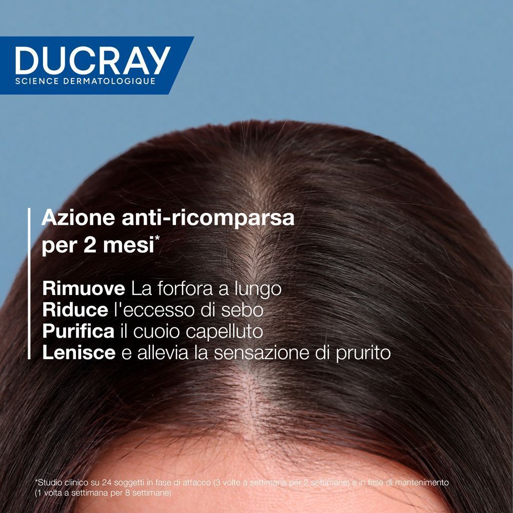 Ducray Kelual Squanorm Shampoo Antiforfora Trattante Regolatore Forfora Grassa 400ml, Elimina 100% della forfora Azione anti-ricomparsa, Cuoio capelluto grasso