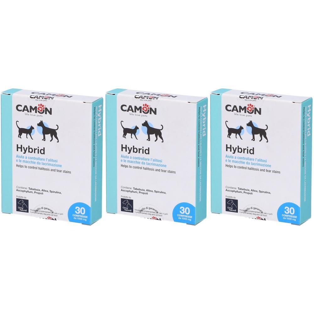 Tre confezioni Camon Hybrid per cani e gatti.