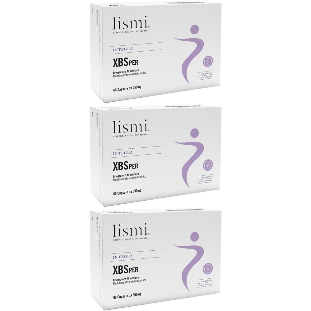 Tre confezioni di capsule Lismi XBSPer Integrale, 60 capsule per confezione.