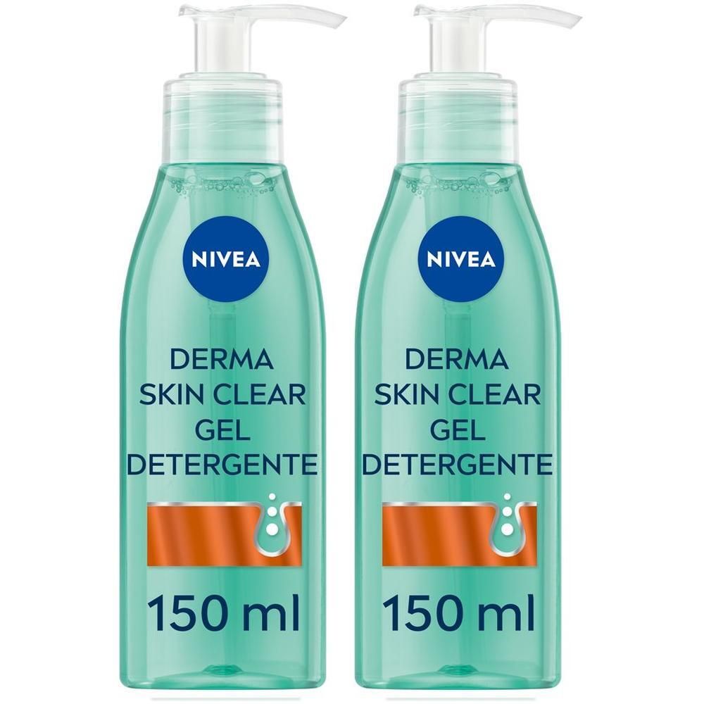 Nivea Derma Skin Clear Gel Detergente Viso Anti-Imperfezioni 150 ml per la cura della pelle grassa