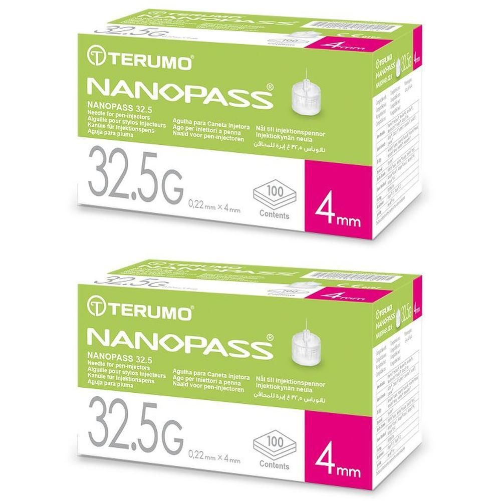 Ago Per Penna Da Insulina Nanopass 32,5 Gauge Lunghezza 4 Mm 100 Pezzi