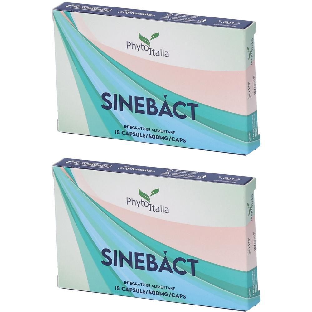 Due confezioni di Sinebact 15 capsule, 400mg. Phyto Italia.