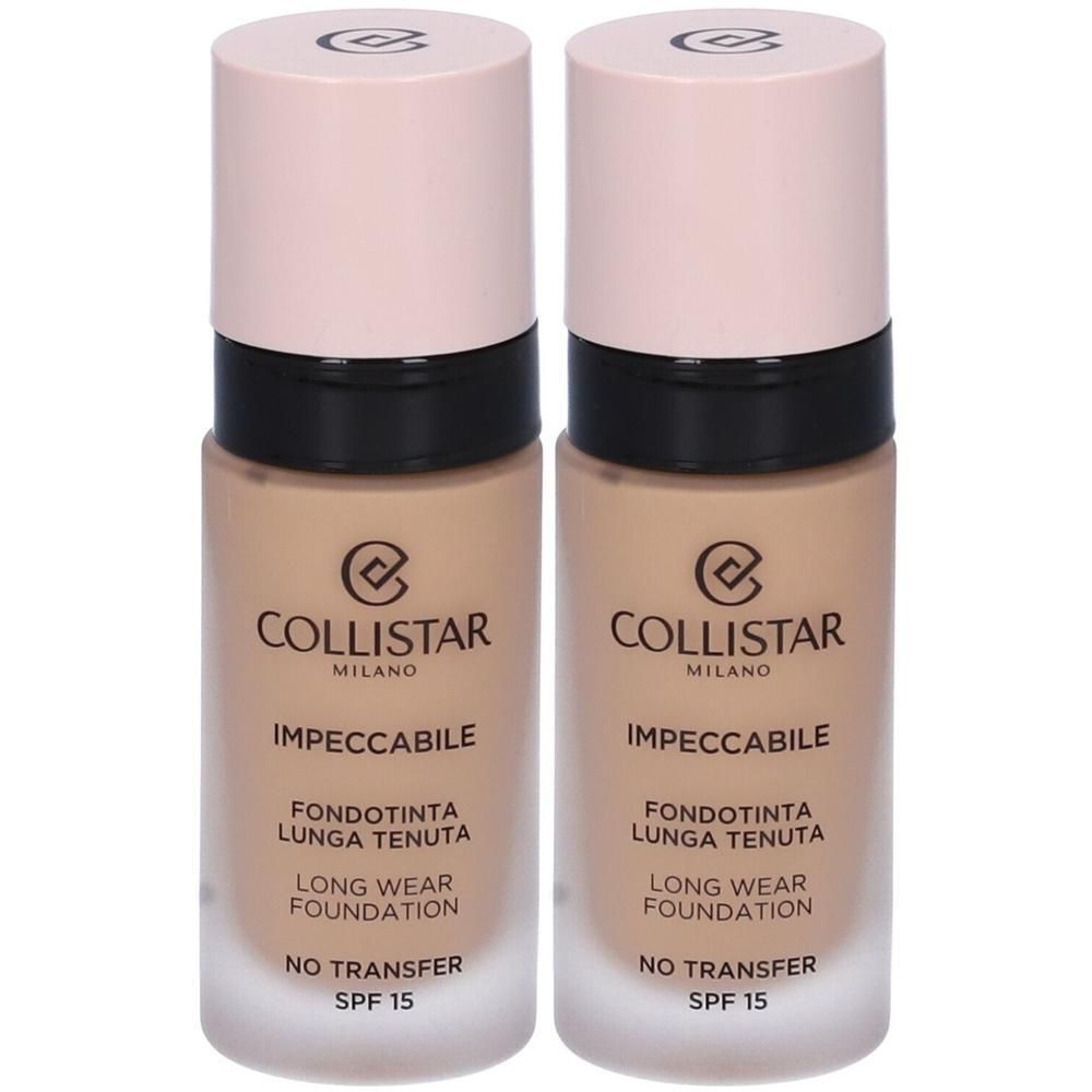 Due flaconi di fondotinta Collistar Impeccabile Lunga Tenuta SPF 15, tonalità 3n Naturale.