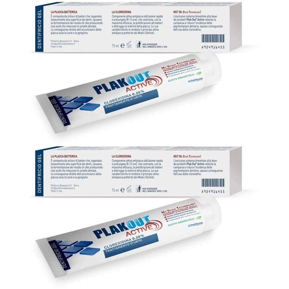 Emoform®Plak Out® Active Dentifricio 0,20%