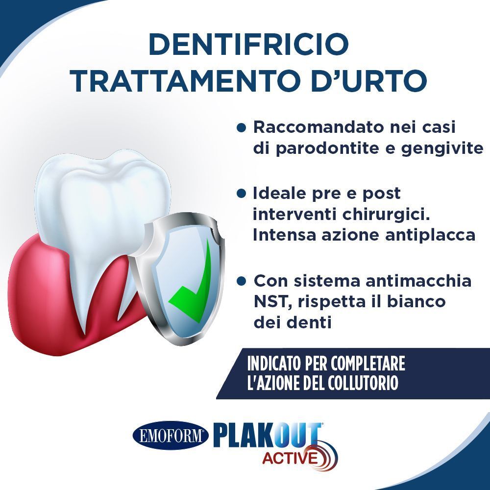 Emoform®Plak Out® Active Dentifricio 0,20%