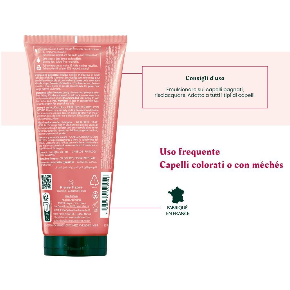 René Furterer Color Glow Shampoo protezione colore 200ml - Capelli colorati o con mèches