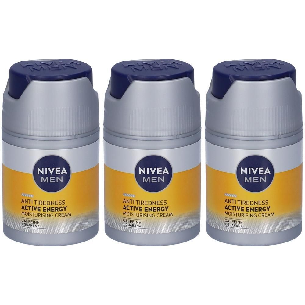 Nivea Men Skin Energy Crema Idratante Viso 50 ml, Crema viso uomo con Caffeina rivitalizzante