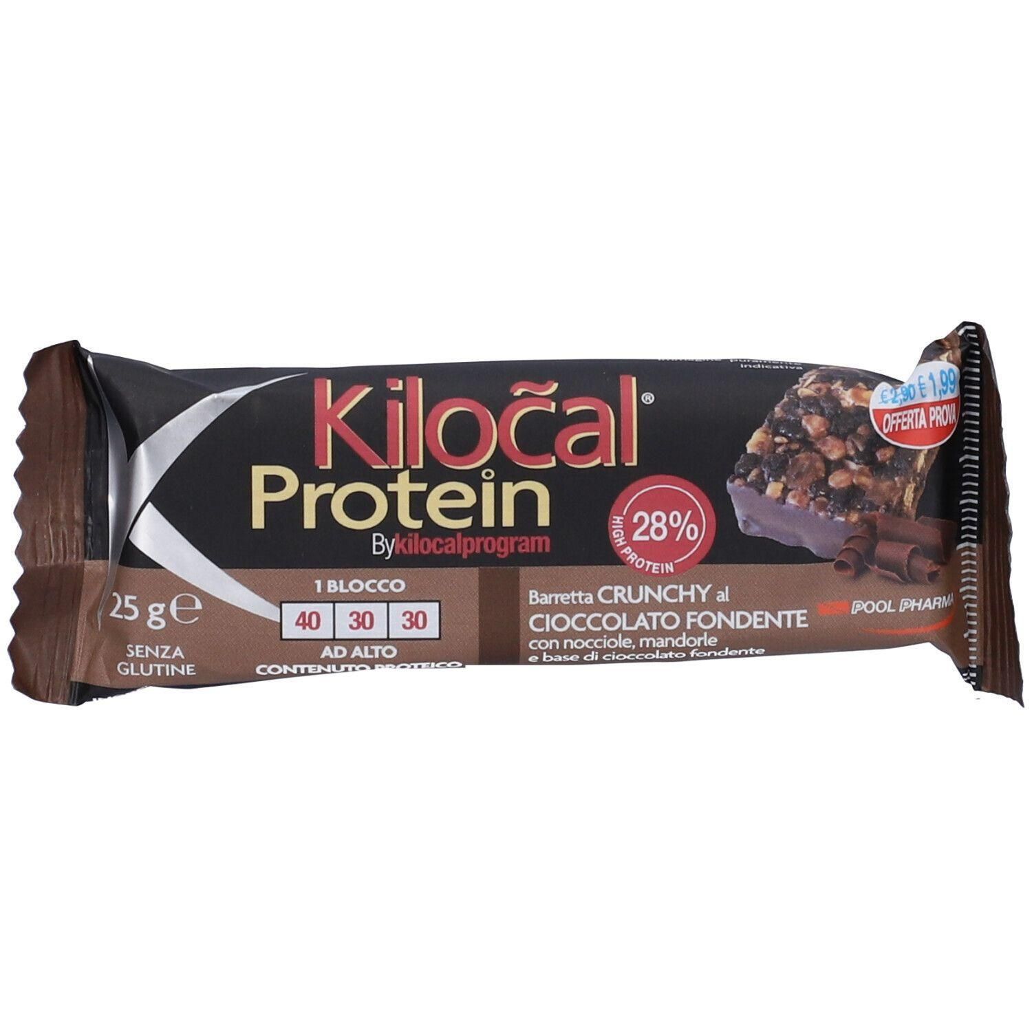 Kilocal Protein Barretta Crunchy al Cioccolato Fondente