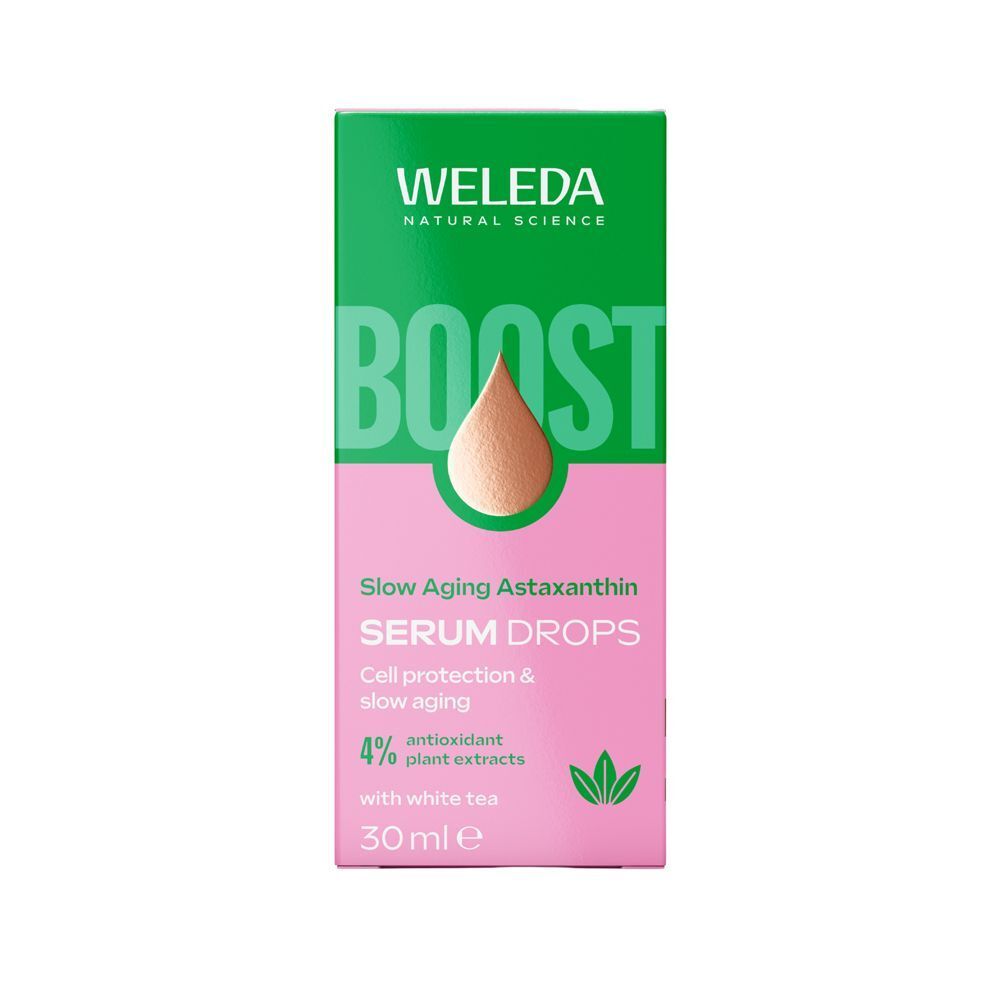 Confezione in cartone per WELEDA Siero Antiossidante Protettivo, 30 ml.