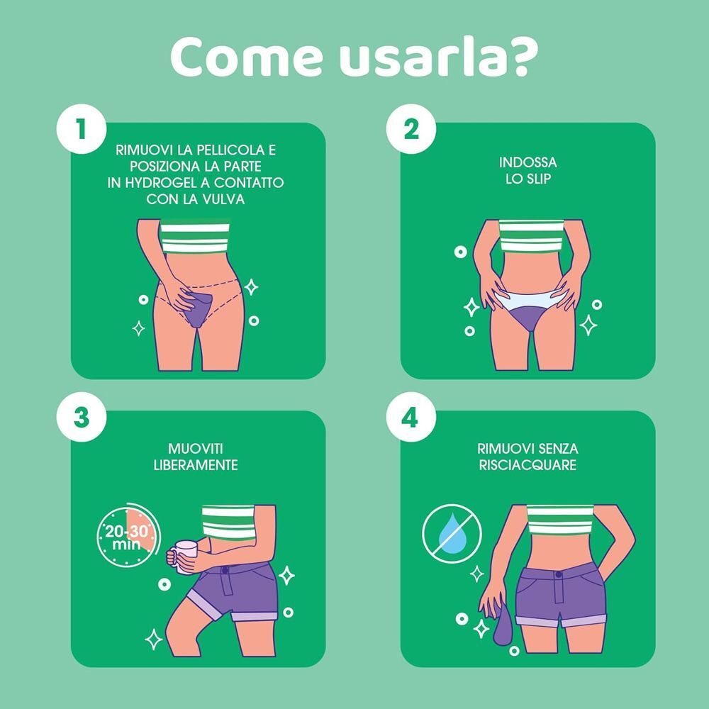 Come usare la Maschera Intima Chilly: applicare, indossare 20-30 min, rimuovere senza risciacquare.