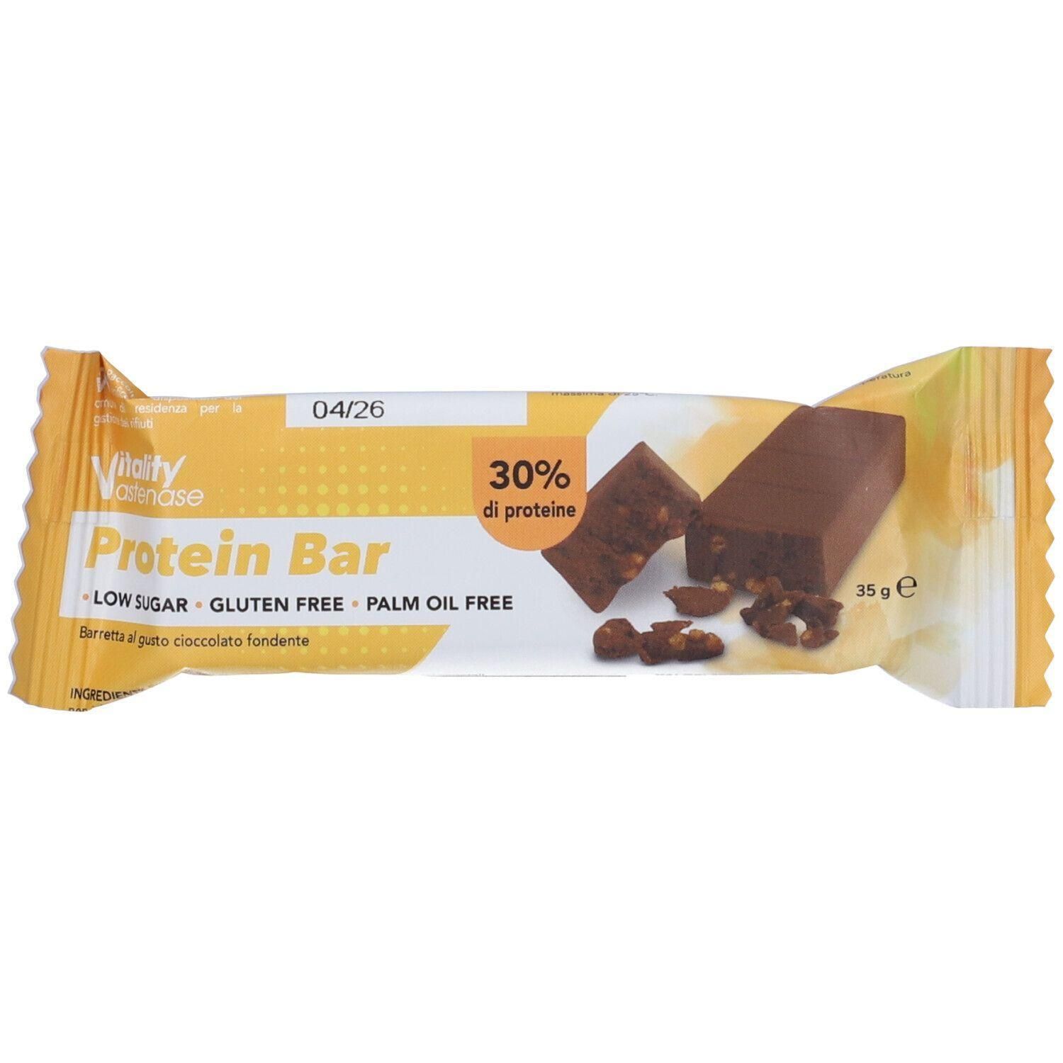 Vitality Astenase Protein Bar Barretta Gusto Cioccolato Fondente
